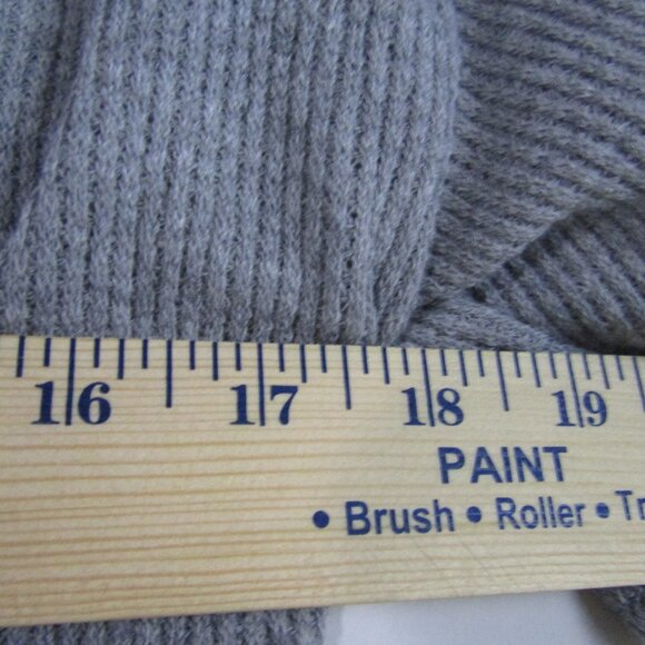 Live In The Moment Ribbed Knit Hooded Tee Small Gray - Picture 5 of 8